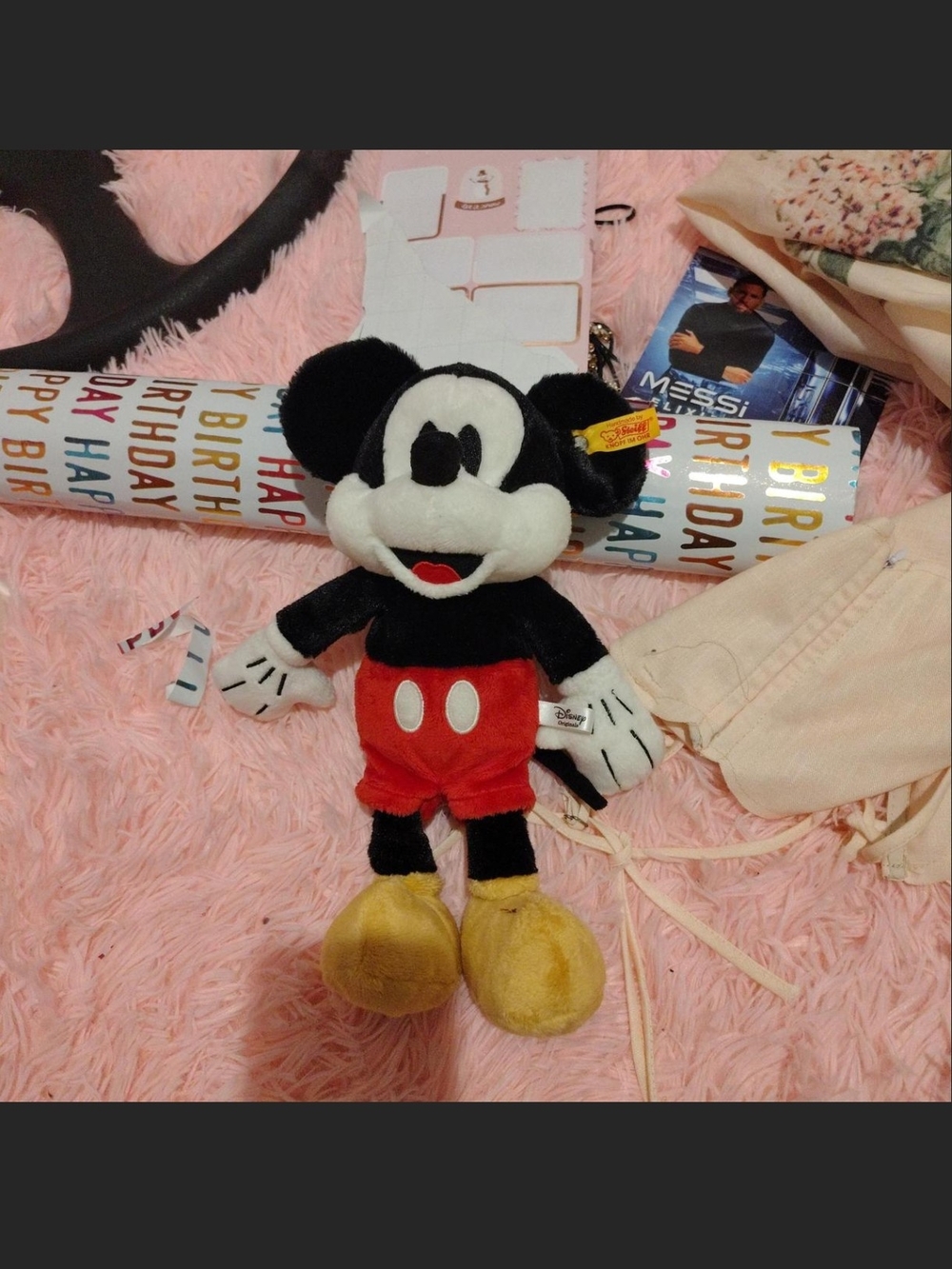 Disney Mickey Mouse Plush - Black, Red, Yellow